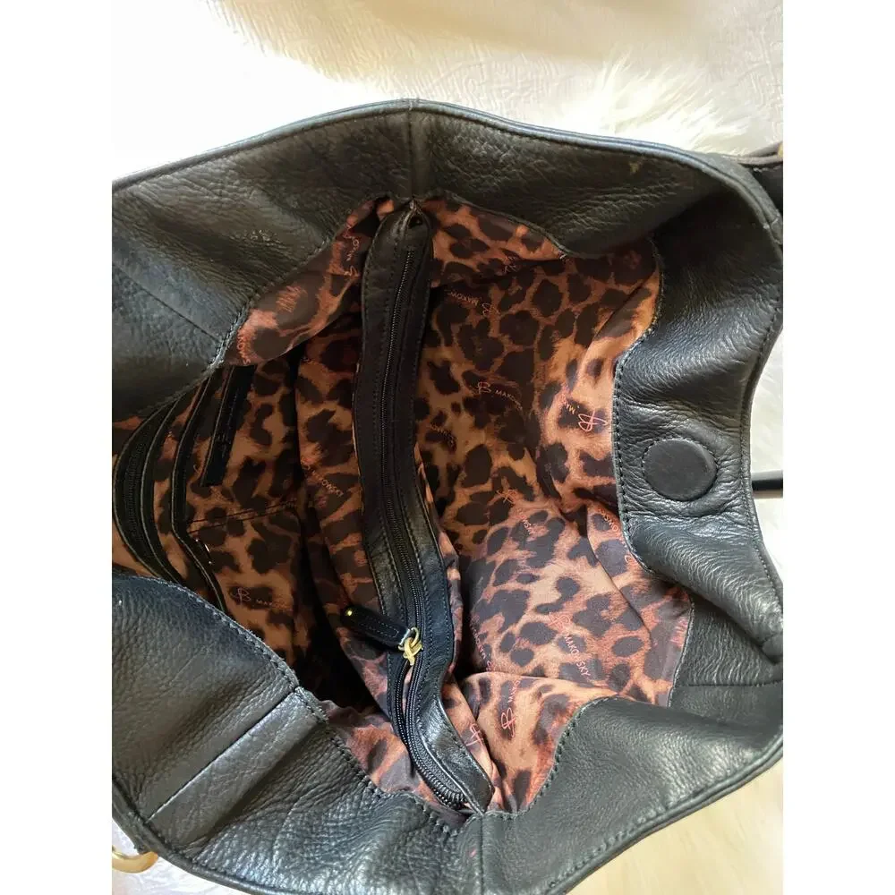 B Makowsky Leather Hobo Shoulder Bag Purse